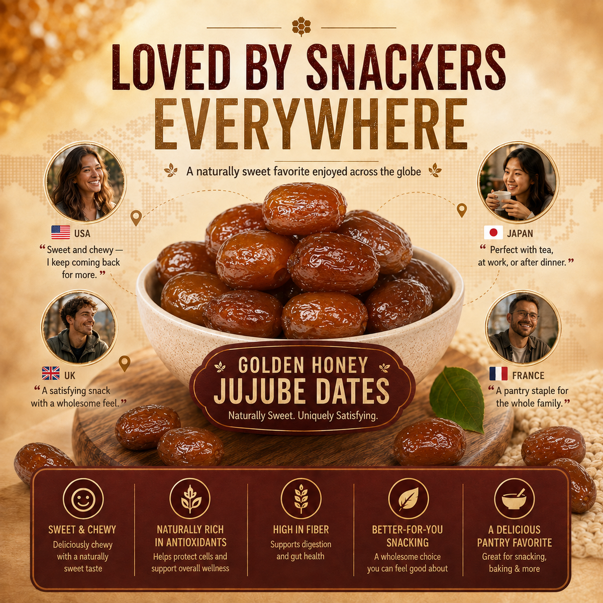 🥦🥦 Golden Honey Jujubes: A Naturally Sweet Snack For Weight Management ✨ Enjoy the sweetness you love while making smarter snack choices every day. LYJ